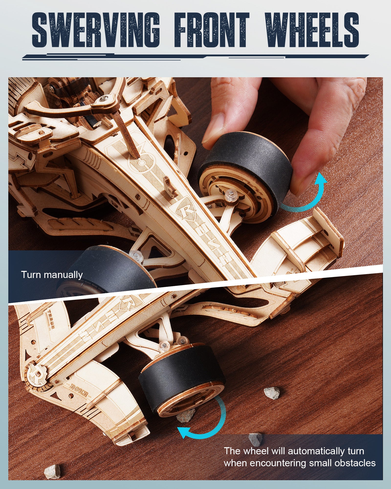 ROBOTIME 3D Wooden Puzzle Racing Car Model