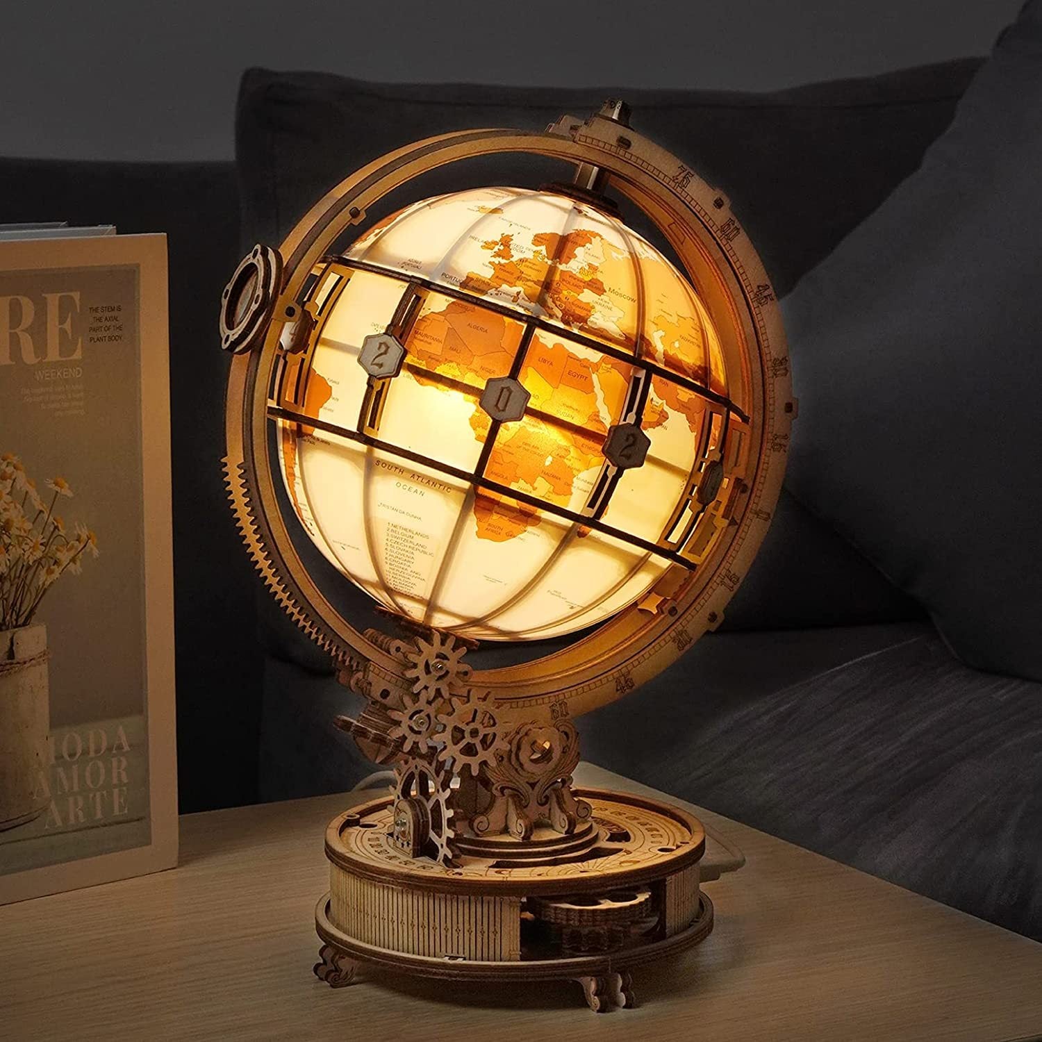 ROKR Luminous Globe 3D Wooden 180PCS Model