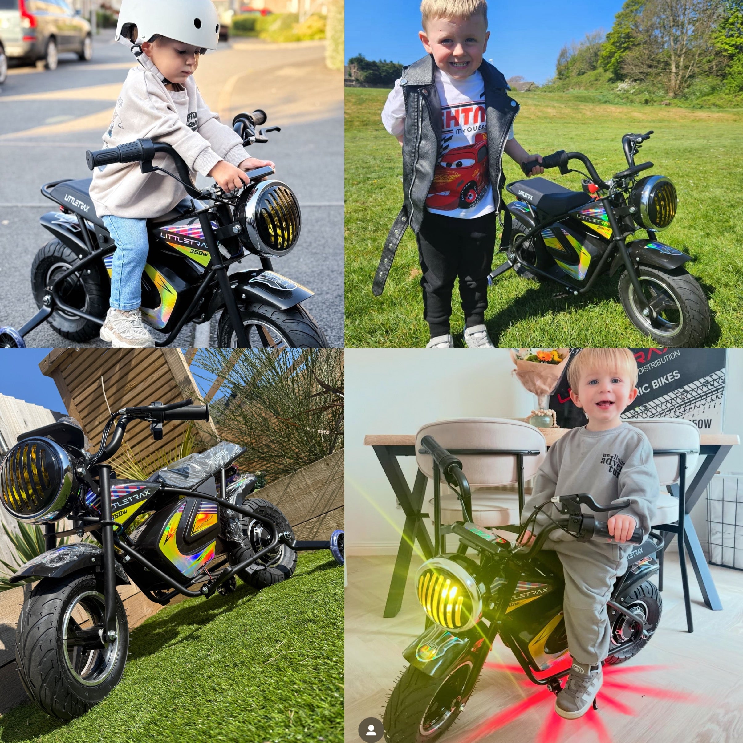 Littletrax 350W Kids Electric Bike – Ages 3 to 12+ Ride On Mini Monkey Bike