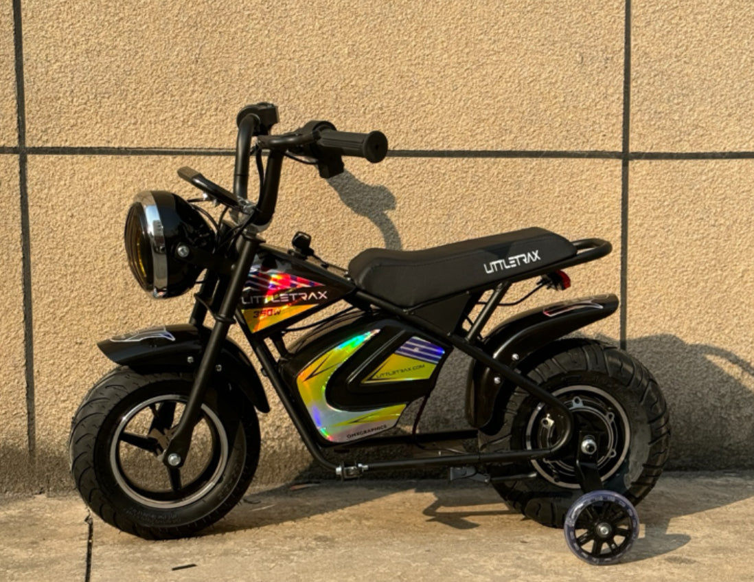 Littletrax 350W Kids Electric Bike – Ages 3 to 12+ Ride On Mini Monkey Bike
