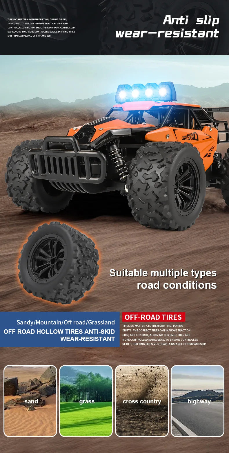 1:16 Alloy High-Speed RC Drift & Climbing Truck