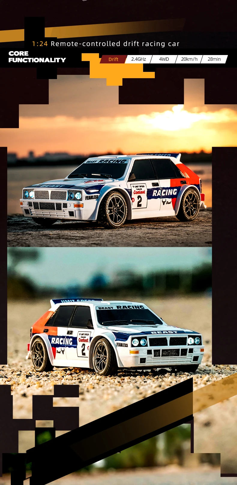 SG204 Pro 1:24 Scale 4WD High-Speed Drift Racer