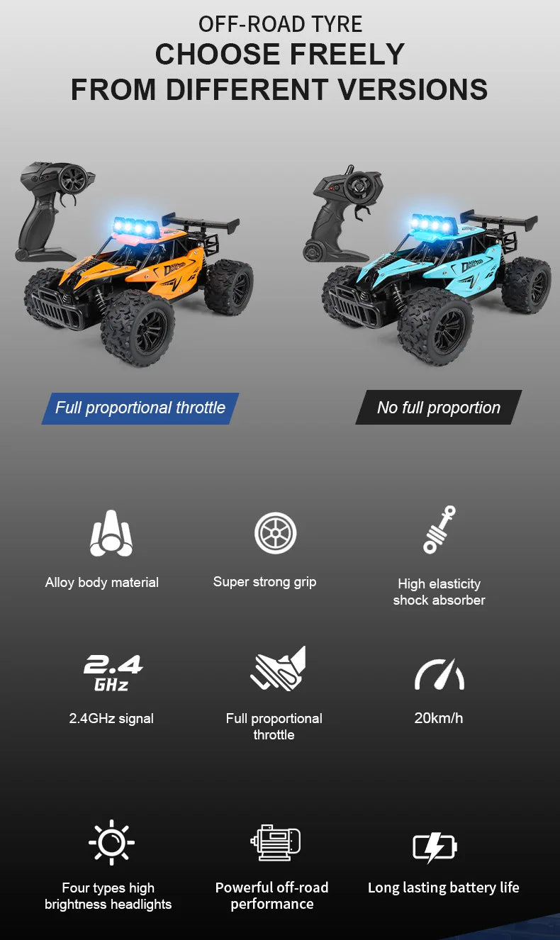 1:16 Alloy High-Speed RC Drift & Climbing Truck