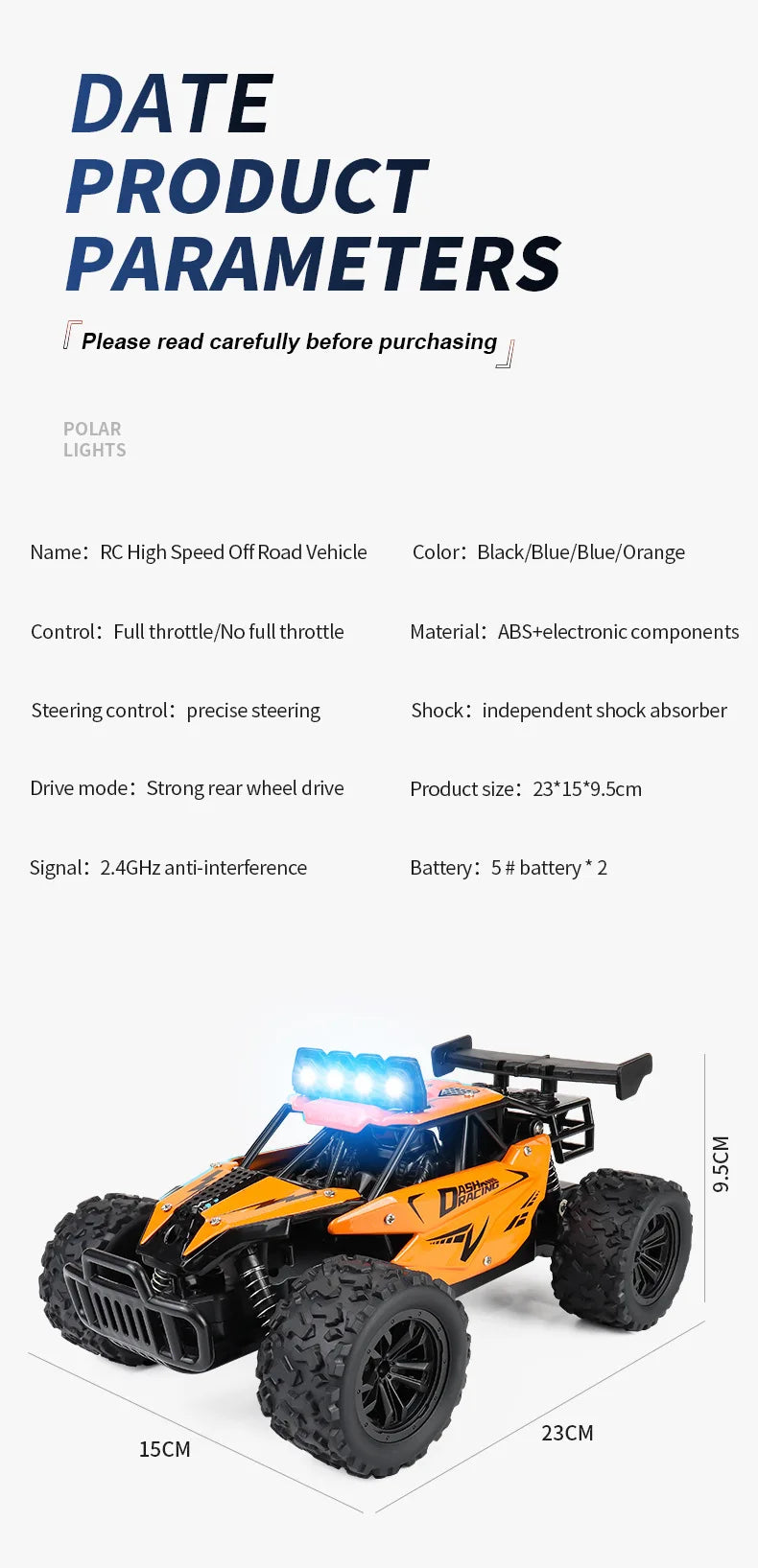 1:16 Alloy High-Speed RC Drift & Climbing Truck