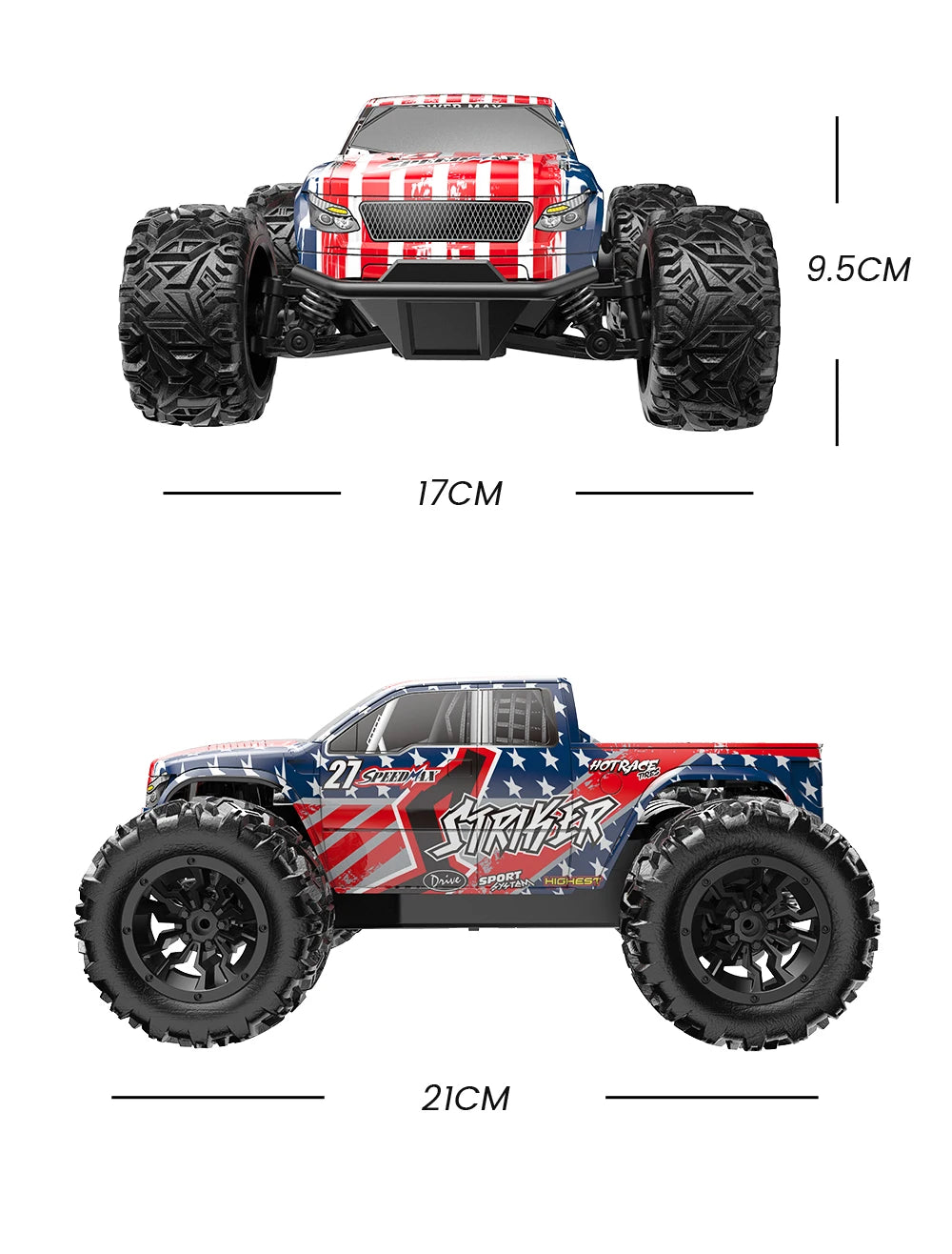 1:20 High-Speed Off-Road RC Monster Truck