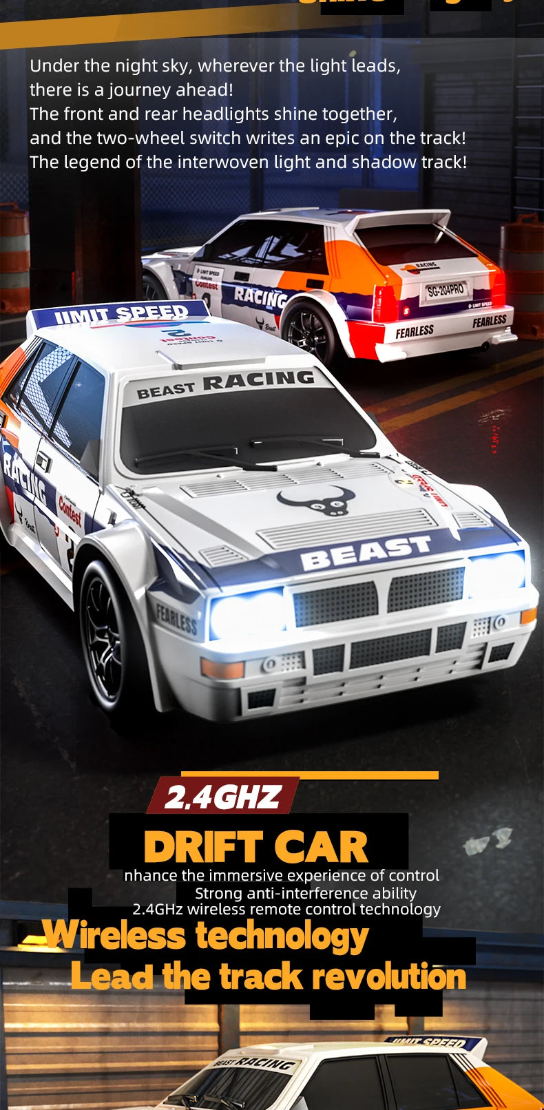 SG204 Pro 1:24 Scale 4WD High-Speed Drift Racer