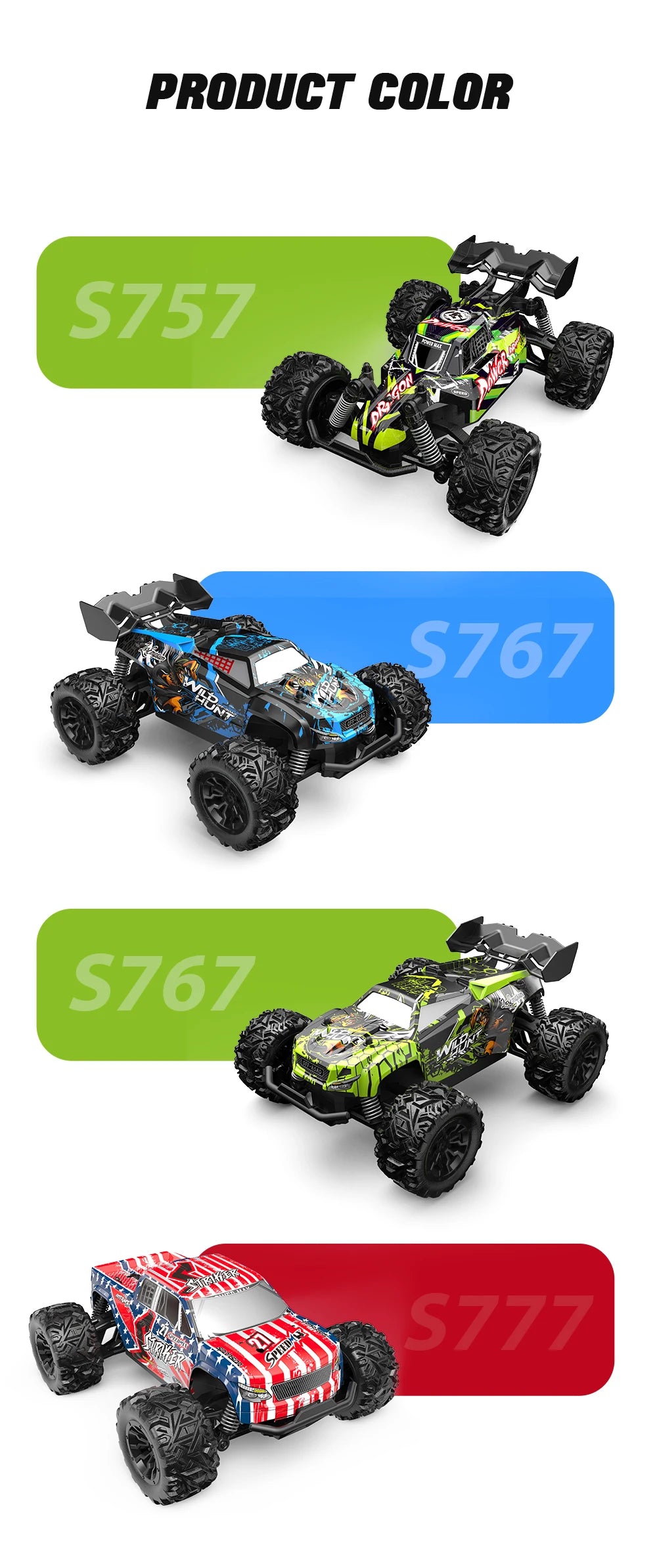 1:20 High-Speed Off-Road RC Monster Truck