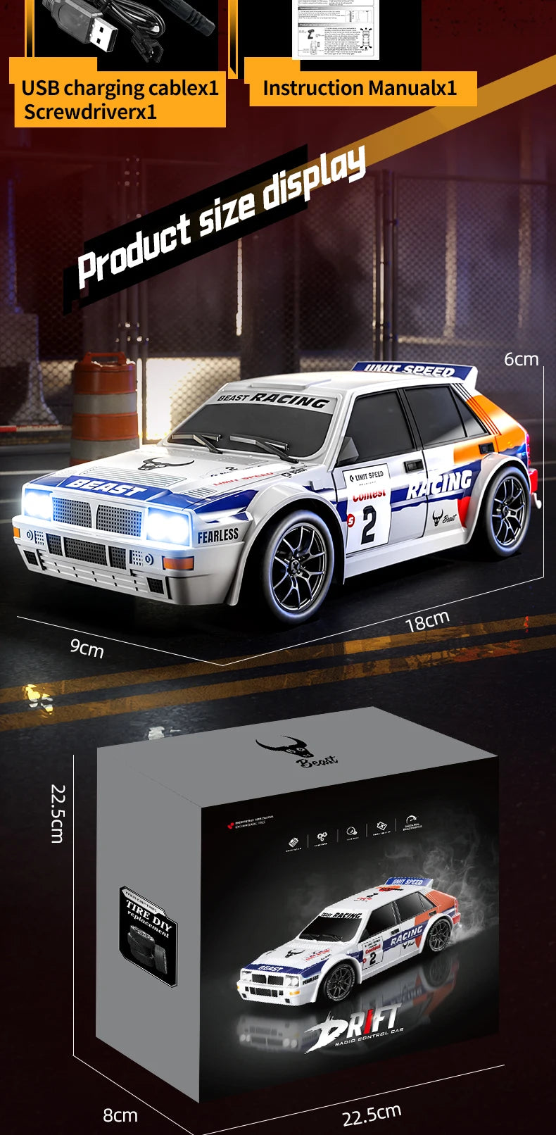 SG204 Pro 1:24 Scale 4WD High-Speed Drift Racer