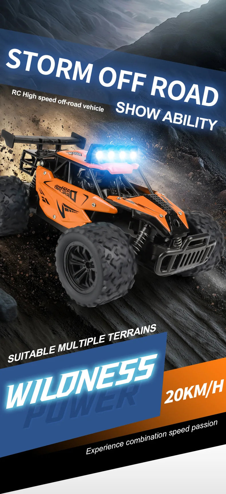 1:16 Alloy High-Speed RC Drift & Climbing Truck