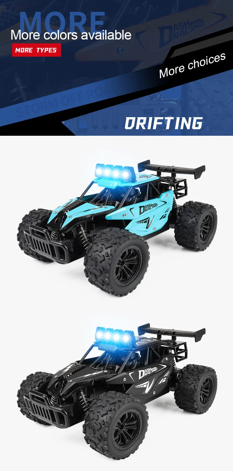 1:16 Alloy High-Speed RC Drift & Climbing Truck