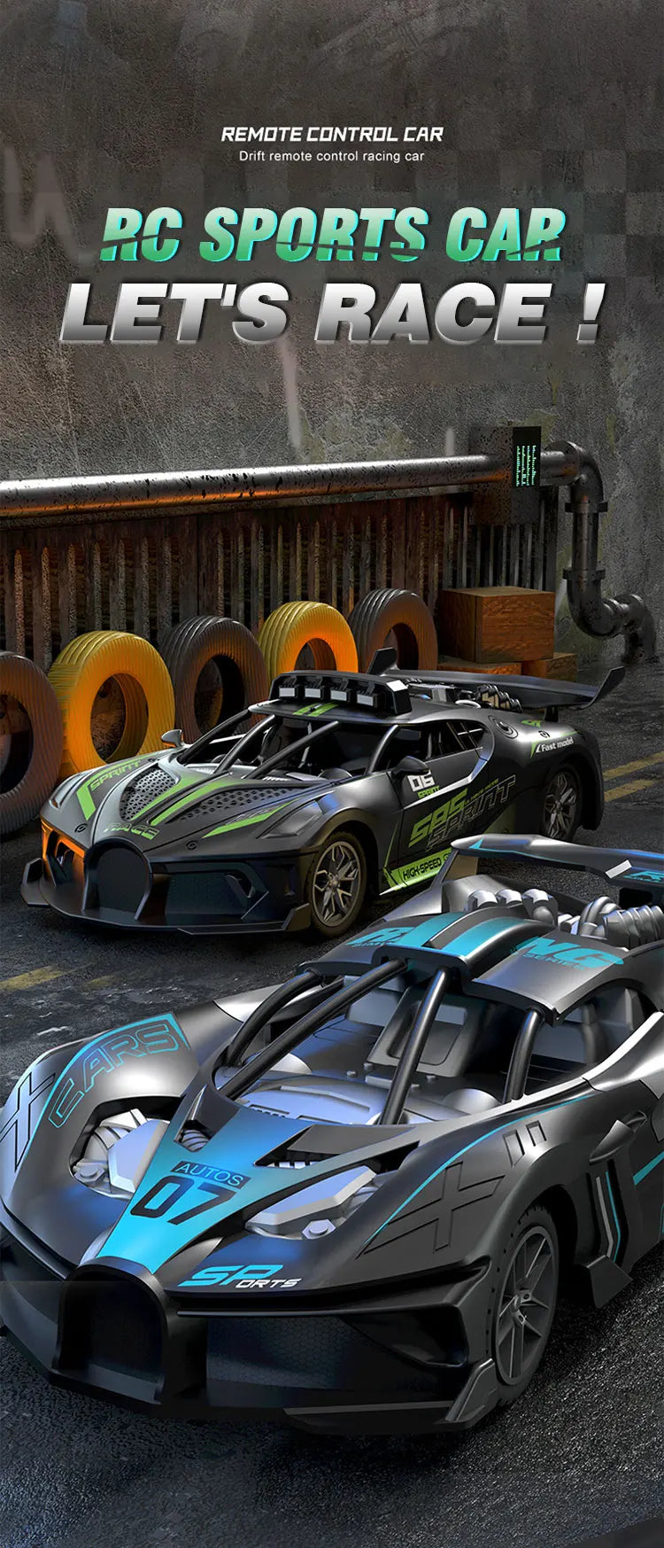 Ultimate 1:18 High-Speed Supercar Drift Racer