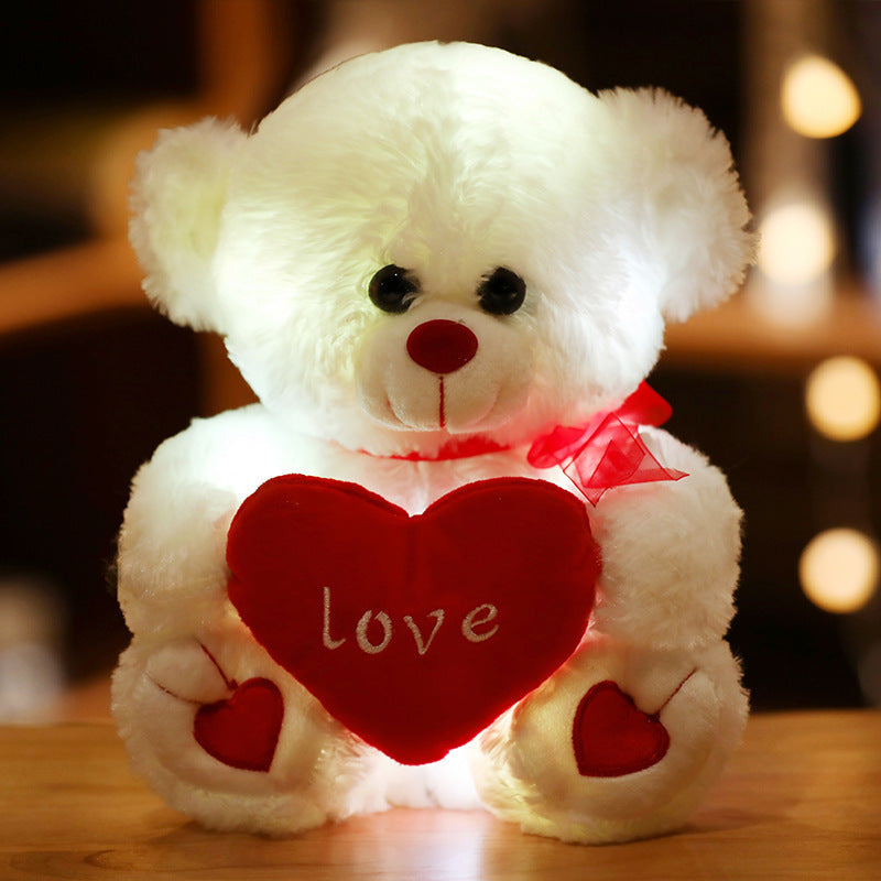 LED Light Up Teddy Bear Doll Pillow Light Up Plush Toy