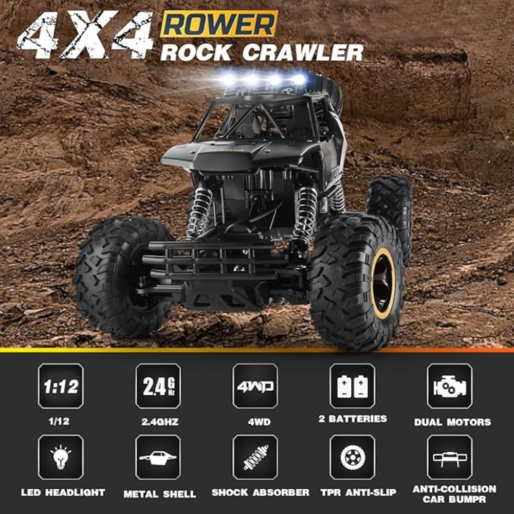 RC Car Rock Crawler Rechargeable Off Road Truck 4WD