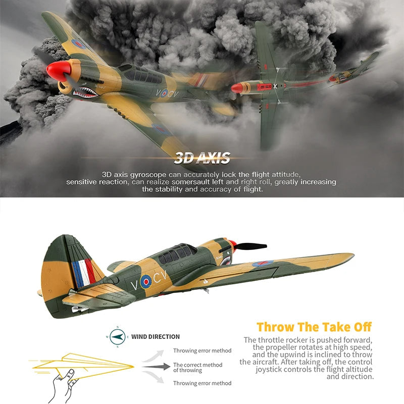 WLtoys | A220 P40 4ch 6G/3D RC Stunt Plane